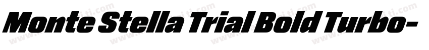 Monte Stella Trial Bold Turbo字体转换